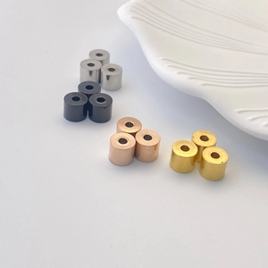 DIY zylindrische Abstandsperlen in Gold, Roségold, Silber und Schwarz aus Edelstahl