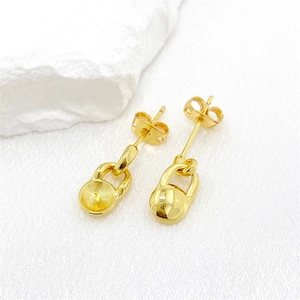 Accesorios para Pendientes de Perlas Artificiales de Cobre Chapado en Oro Vintage Coreano Engaste de Copa Minimalista Geométrico DIY para Mujeres
