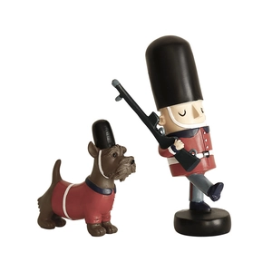 Creative Nutcracker UK Guard and Terrier Dog figurine set for home decor accents