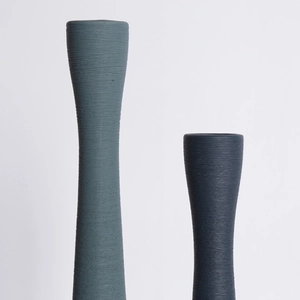 Vasi moderni nordici in ceramica spazzolata verde e blu Morandi per decorazioni