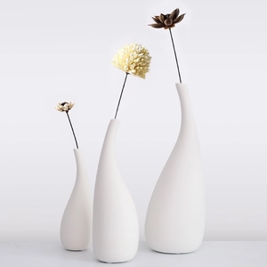 Vaso In Ceramica Bianca Minimalista Smalto Opaco Stile Nordico Moderno Contenitore Per Fiori Da Scrivania