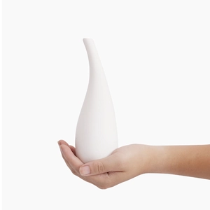 Vaso in ceramica bianca minimalista a forma di goccia per decorazioni nordiche