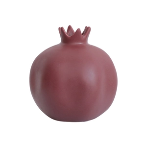 Minimalistische rote Granatapfel-Vase aus Keramik im Morandi-Stil für Wohndekor