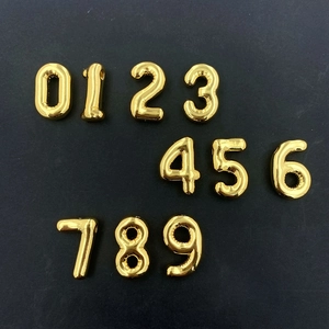 Lot de pendentifs chiffres ballon dorés 0-9 pour colliers personnalisés