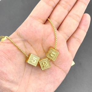Hip hop gouden 520 kubus hanger ketting met box ketting voor heren en dames