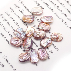 Perle Barocche Naturali d'Acqua Dolce Rettangolo Irregolare Viola Perline Sciolte Per Accessori Creazione Gioielli DIY