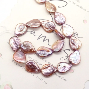 Irregular baroque purple freshwater pearl strands for DIY necklace jewelry making