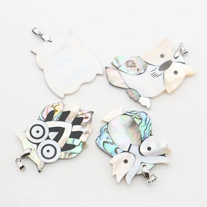 Pendentifs hibou en nacre naturelle et abalone pour la création de bijoux DIY