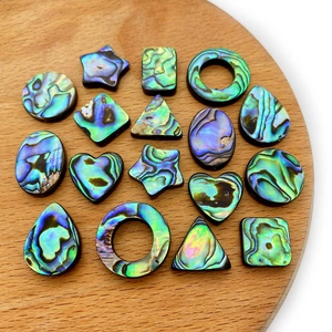 Perles en nacre d'abalone naturelle de formes variées pour création de bijoux DIY