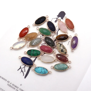 Natuurstenen connectoren met vergulding voor DIY sieraden en armbanden maken