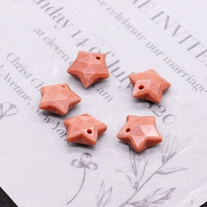 Close-up of five-pointed star faceted lapis lazuli pendants for DIY jewelry making