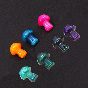 Natural Stone Mushroom Dragon Vein Agate Loose Beads For DIY Jewelry Making Necklaces Bracelets Accessories Vintage Gift