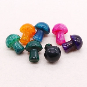 Colorful mushroom shaped dragon vein agate beads for DIY jewelry and bonsai decoration