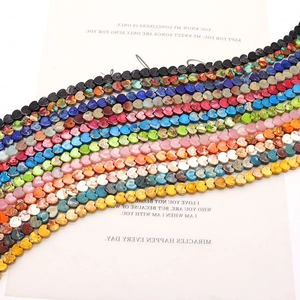 Perline colorate in pietra naturale a forma di cuore 6mm per creazione gioielli