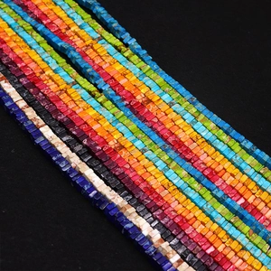 Natuursteen Vierkante Kralen Synthetisch Turkoois Keizerlijke Steen Platte Losse Kralen DIY Sieraden Maken Kralenstreng