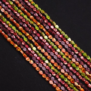 Perle Piatte a Goccia in Pietra Regale Naturale Perle Sciolte in Pietra Lucidata per Accessori Creazione Gioielli Bracciale Collana Fai-da-te