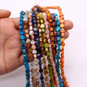 Natural emperor stone heart shaped beads in assorted colors for DIY jewelry making