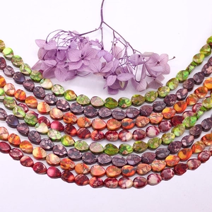 Perle in pietra naturale multicolore a goccia per creazione di gioielli fai da te