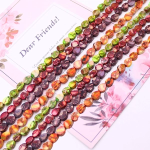 Perline a goccia in pietra imperiale 6x8mm con texture colorate per gioielli DIY