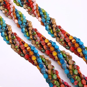 Perles de pierre impériale colorées 8x10mm en forme de goutte pour bijoux DIY et colliers