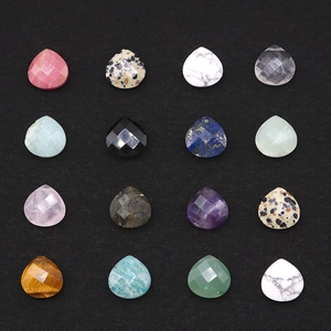 Natuursteen Gefacetteerde Hartvormige Kralen Rozenkwarts Tijgeroog Amethist Losse Edelsteen Kralen Voor DIY Sieraden Maken