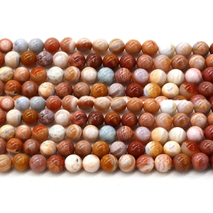 Natürliche runde Versteinerte Holz Perlen 6-12mm für DIY Halsketten und Schmuck