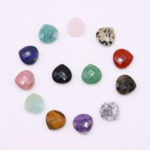 Gefacetteerde natuursteen druppels met tijgeroog en aventurijn voor DIY sieraden maken