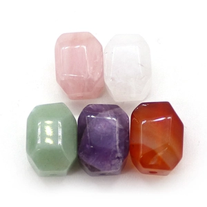 Perle rettangolari in pietra naturale sfaccettata e agata per creazione di gioielli