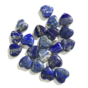 Set di perle in pietra naturale di Lapislazzuli blu lucido a forma di cuore
