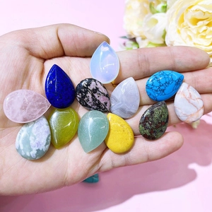 Cabujones de piedras semipreciosas en forma de gota pulidas para bisutería artesanal