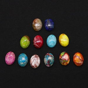 Piedra Natural Piedra Imperial Turquesa Sintética Cabujón Ovalado Cuentas Sin Agujero Para Hacer Joyas DIY Accesorios Pulidos