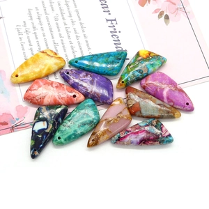 Kleurrijke marmerpatroon synthetische turkoois hangers voor handgemaakte DIY sieraden