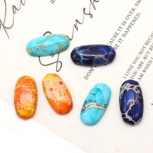 Gepolijste ovale keizersteen cabochons 12x25mm voor DIY-sieraden in diverse kleuren