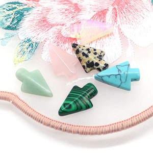 Ensemble de pendentifs en pierre naturelle en forme de flèche pour création de bijoux