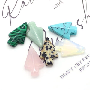 Pendentifs flèche en pierre naturelle pour colliers DIY avec diverses textures de gemmes