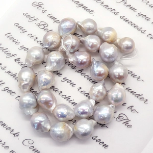 Irregular Baroque natural freshwater pearls with metallic luster for DIY jewelry making