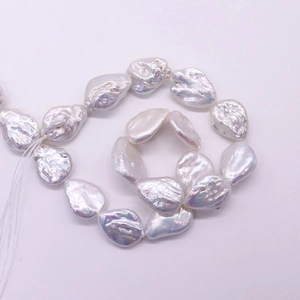 Natural white baroque freshwater pearl beads for DIY jewelry making and necklaces