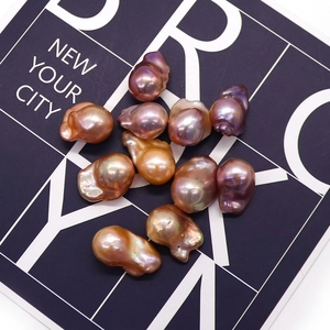 Natural baroque freshwater pearls in purple and pink tones for DIY jewelry making