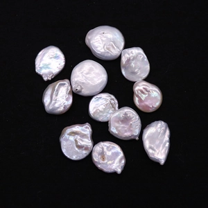 Iridescent 20mm natural freshwater baroque coin pearls for DIY jewelry making