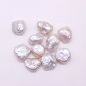 Ten pieces of natural baroque freshwater pearls with irregular shapes for DIY jewelry making