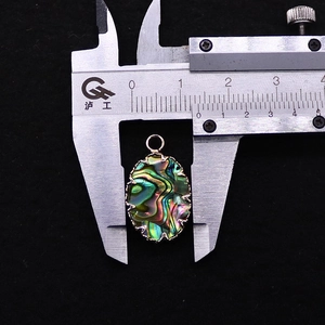 Detaillierte Makroansicht der Breitemessung von 1,8 cm für den Abalone-Anhänger
