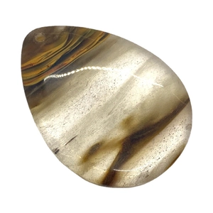 Pendentifs en pierre d'agate naturelle polie en forme de goutte avec rubans et trou pré-percé