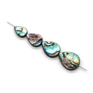 Perles naturelles en coquille d'abalone en forme de goutte pour la création de bijoux
