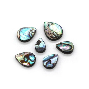 Perles en nacre d'abalone naturelle en forme de goutte pour colliers bijoux DIY