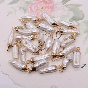 Set van barokke zoetwaterparel hangers met gouden oogjes voor DIY sieraden maken