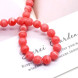Polished synthetic purple jade round beads with white marble texture for DIY jewelry making