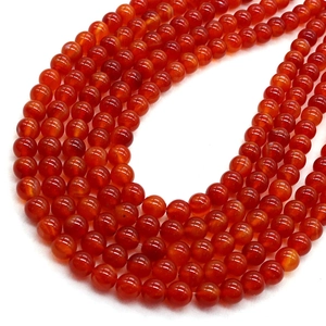 Polished natural carnelian agate beads string for DIY jewelry making necklaces and bracelets