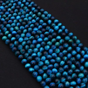 Natural Tiger Eye Stone Round Loose Beads Smooth Polished Gemstone Colorful Beads For DIY Necklace Bracelet Jewelry Making