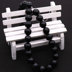 Natuurlijke zwarte agaat ronde kralen voor DIY ketting en armband sieraden maken