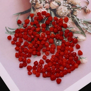 Levendige rode synthetische koraalroos kralen voor DIY oorbellen en sieraden maken